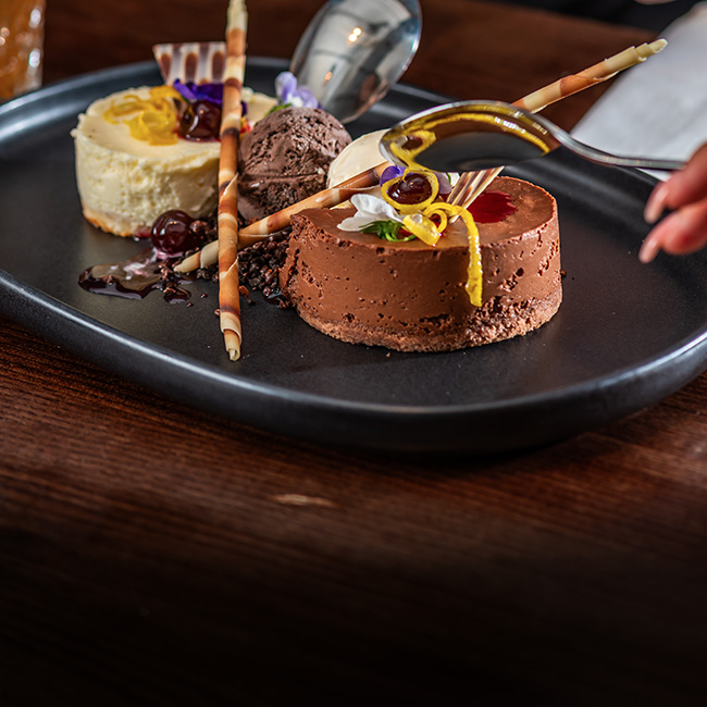 Dessert menu at The Tudor Rose