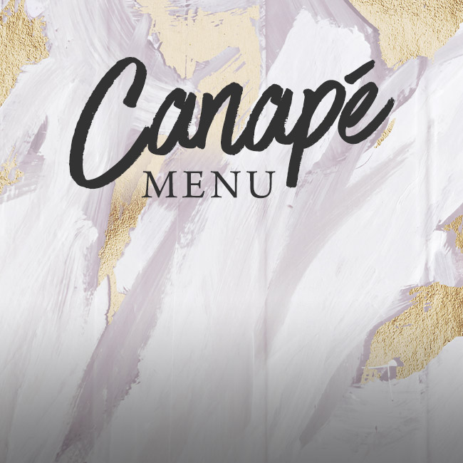 Canapé menu at The Tudor Rose
